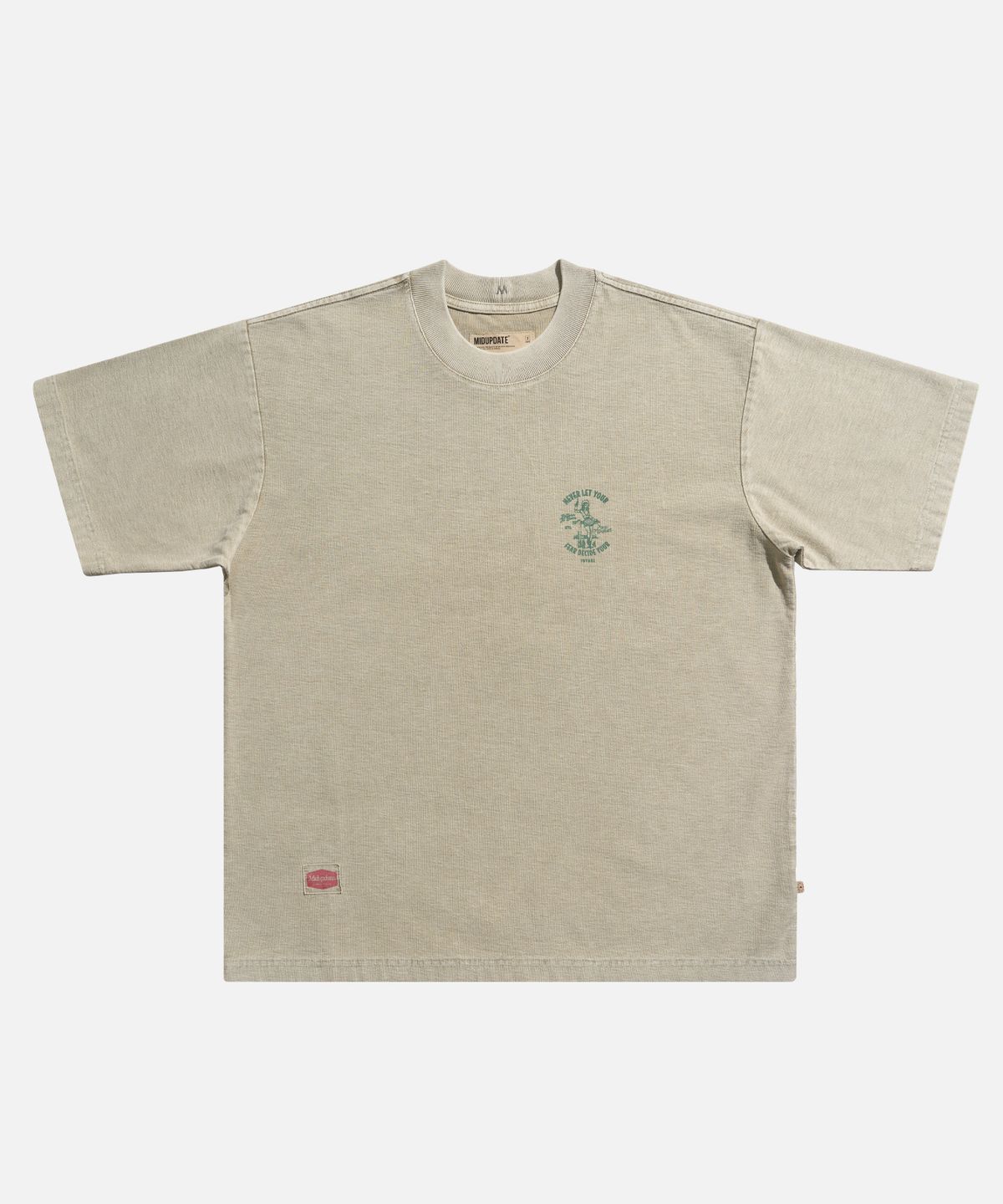 미드업데이트(MIDUPDATE) Wild west Fearless T shirts Beige gray