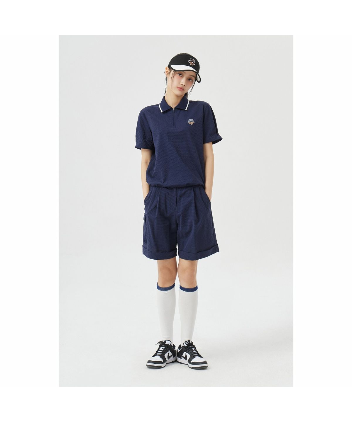 골든베어(GOLDEN BEAR) (W) Seersucker Shorts G5PAM26331NYX