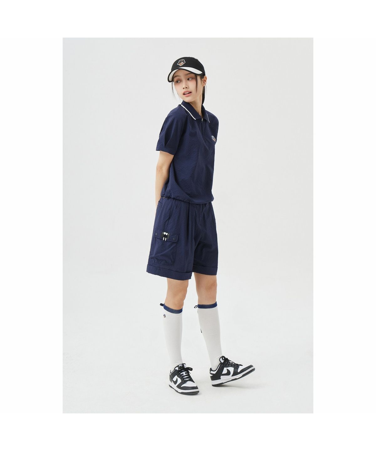 골든베어(GOLDEN BEAR) (W) Seersucker Shorts G5PAM26331NYX