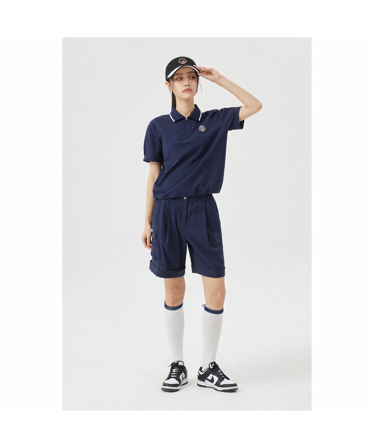 골든베어(GOLDEN BEAR) (W) Seersucker Shorts G5PAM26331NYX