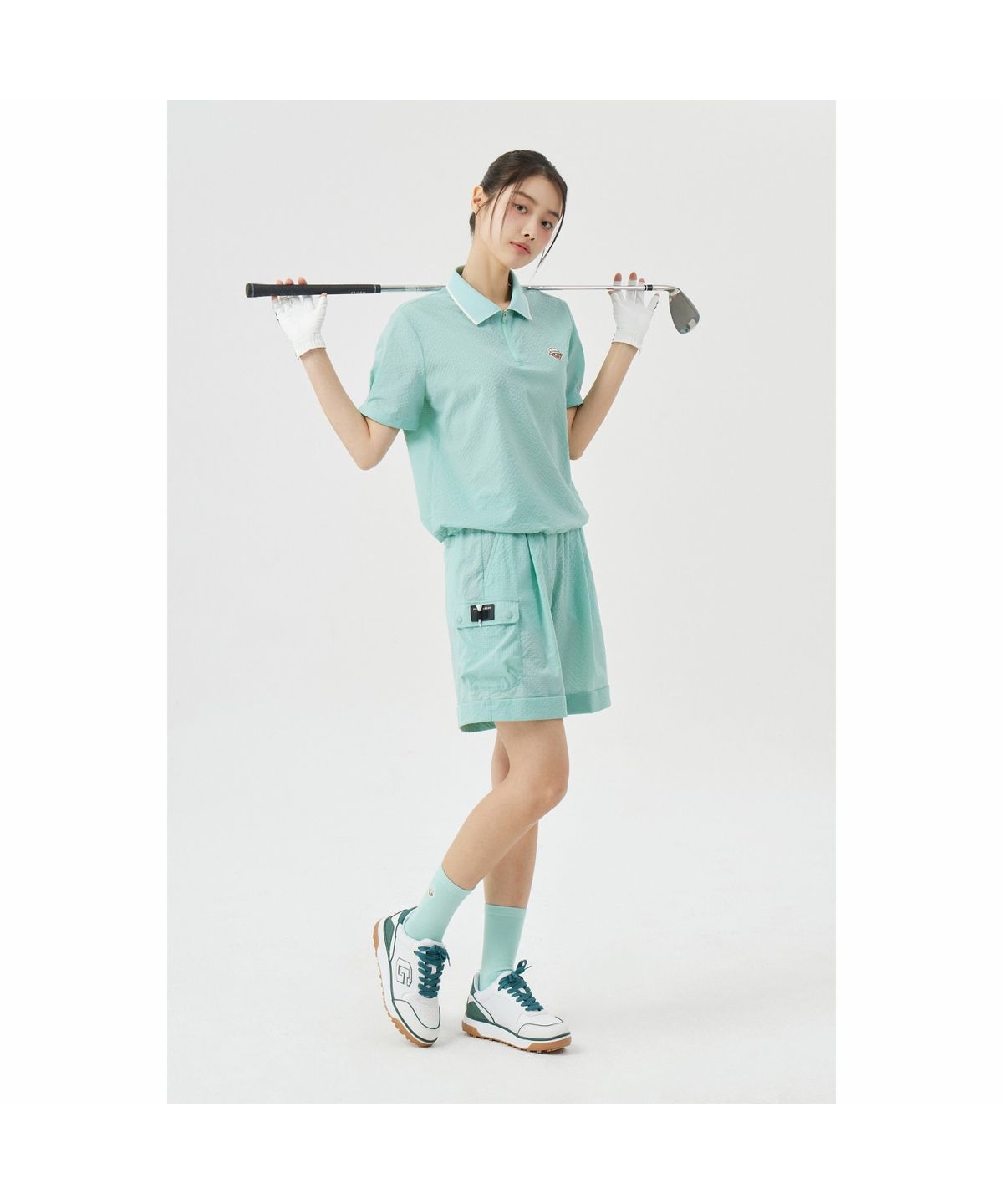 골든베어(GOLDEN BEAR) (W) Seersucker Shorts G5PAM26331MIX