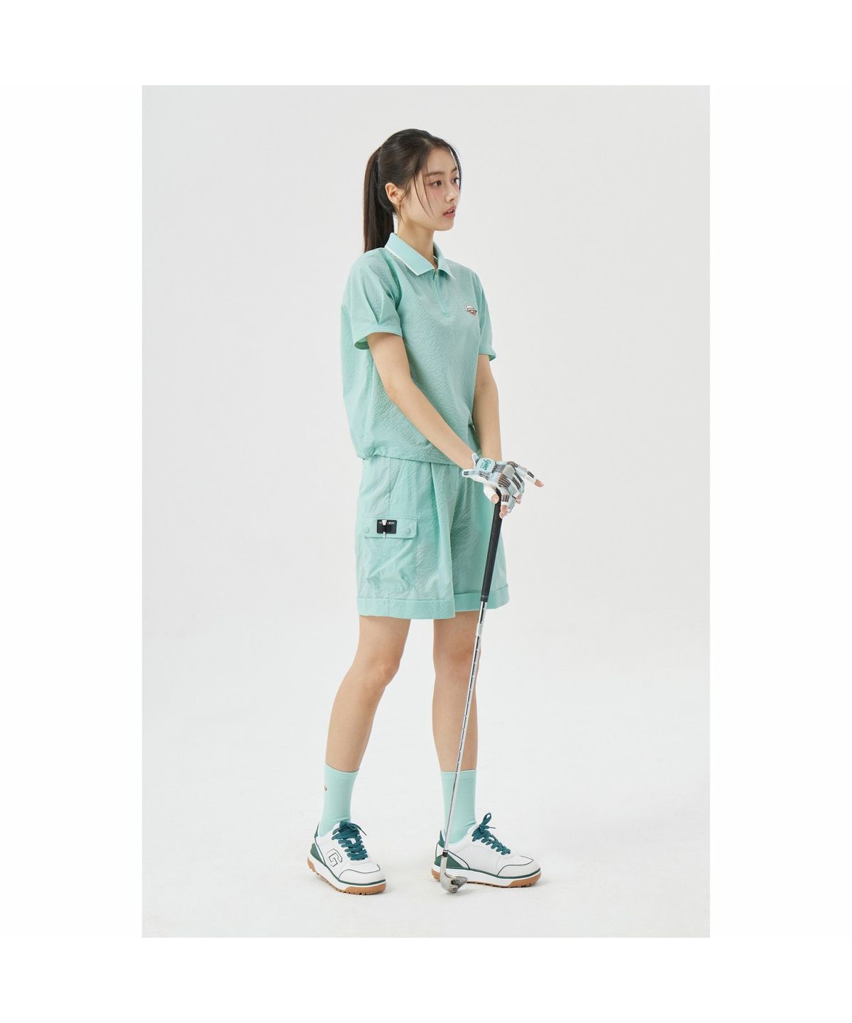 골든베어(GOLDEN BEAR) (W) Seersucker Shorts G5PAM26331MIX