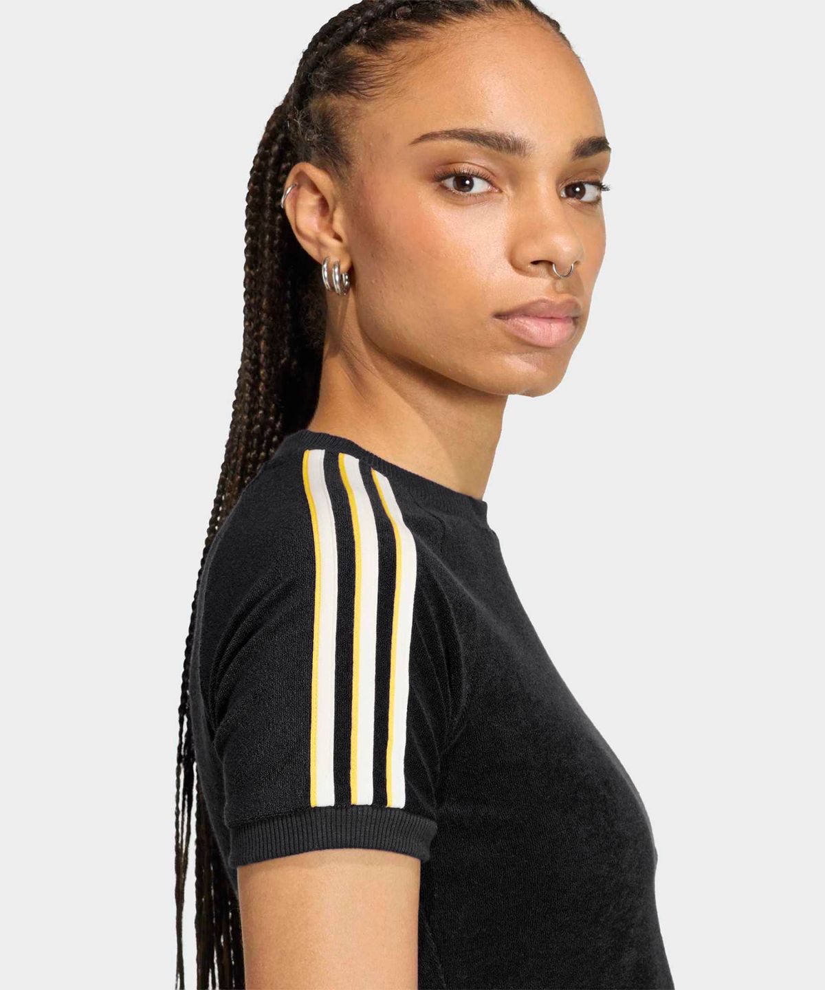 아디다스(ADIDAS) 테리 타월 캘리 티셔츠 - 블랙 / KD1412
