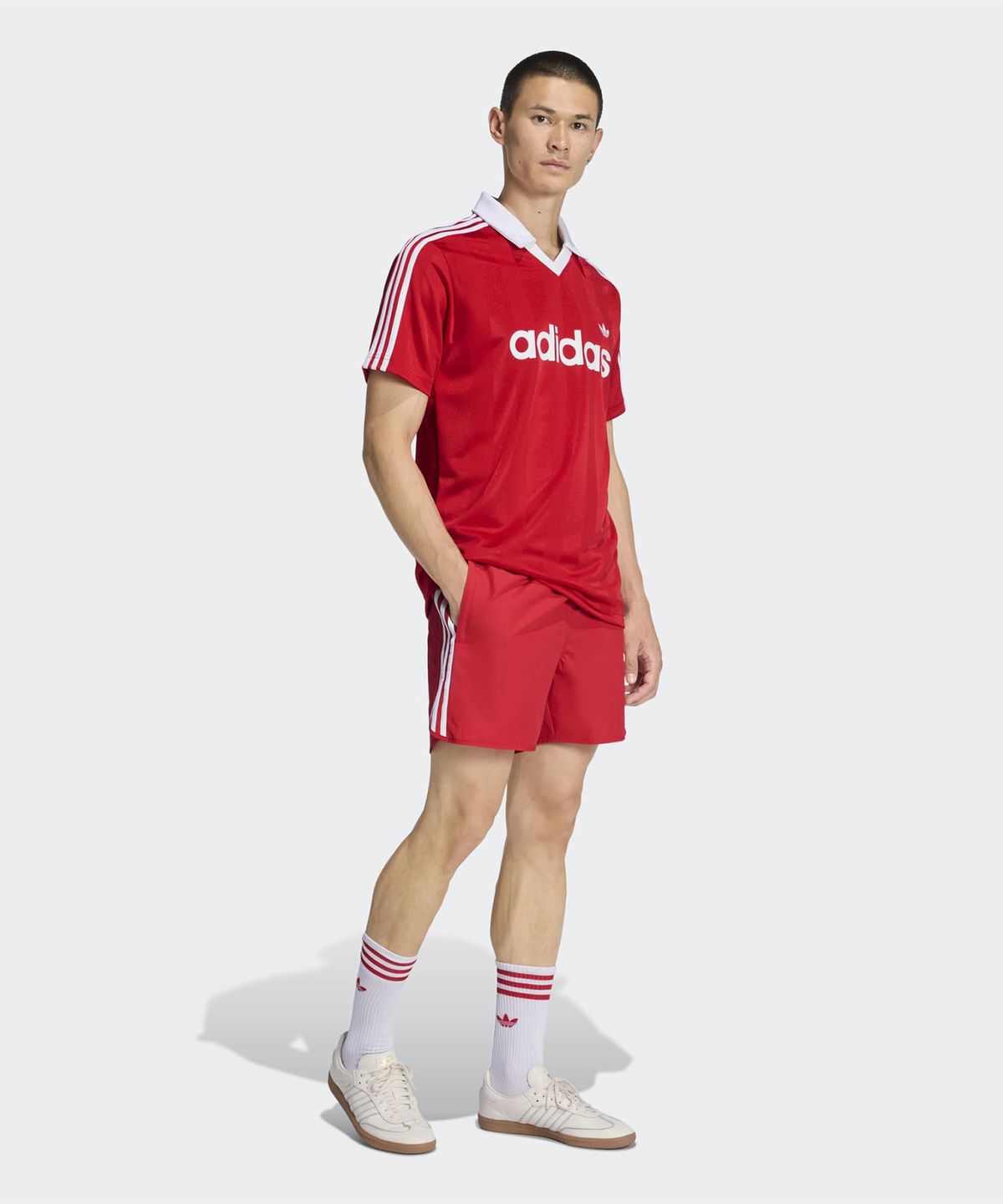 아디다스(ADIDAS) 아카이브 칼라 엔지니어드 져지 - 레드 / KE3583