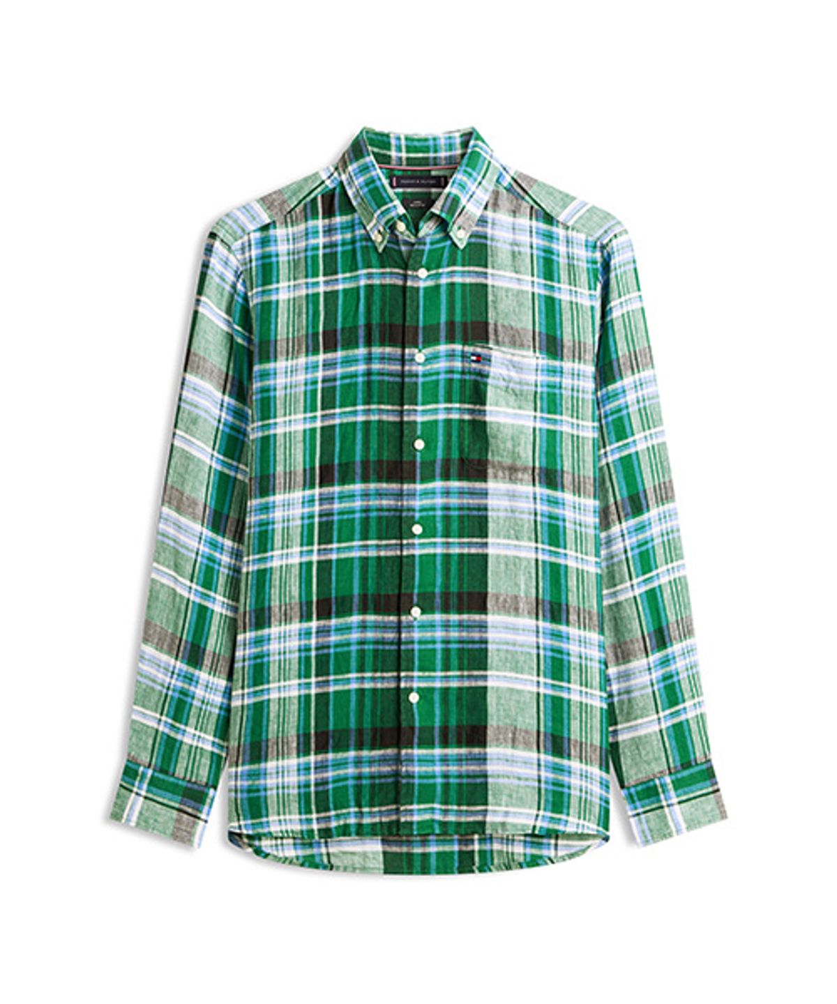 타미힐피거(TOMMY HILFIGER) [Regula fit] 린넨 서머 마드라스 체크 셔츠 (T12G1WSH600MT10N1)