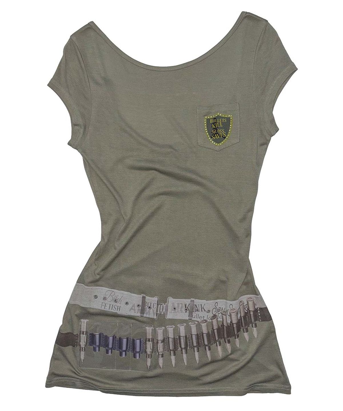 스컬프터(SCULPTOR) Bullet Gloss Dress Khaki