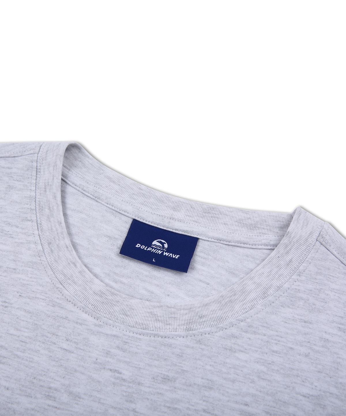 돌핀웨이브어패럴(DOLPHIN WAVE APPAREL) [2PACK] 돌핀 미니 체인자수 16수 반팔티셔츠 화이트&쿨그레이 2팩