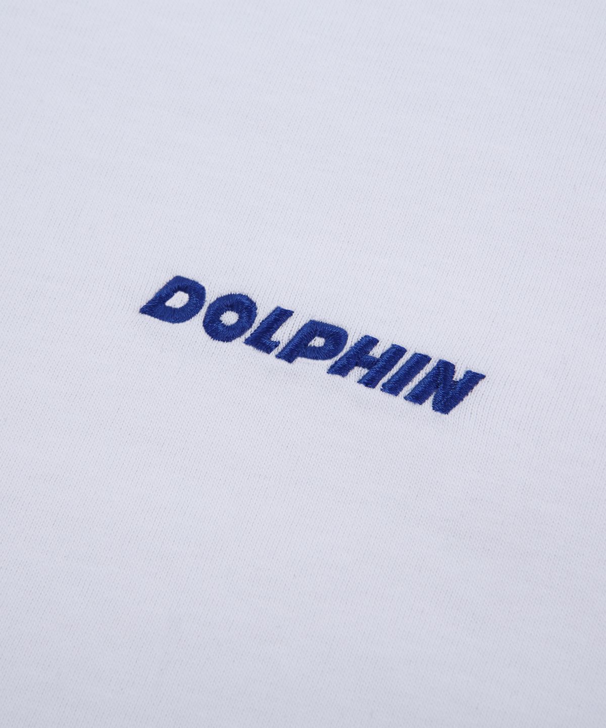 돌핀웨이브어패럴(DOLPHIN WAVE APPAREL) 돌핀 자수 로고 반팔 티셔츠 화이트