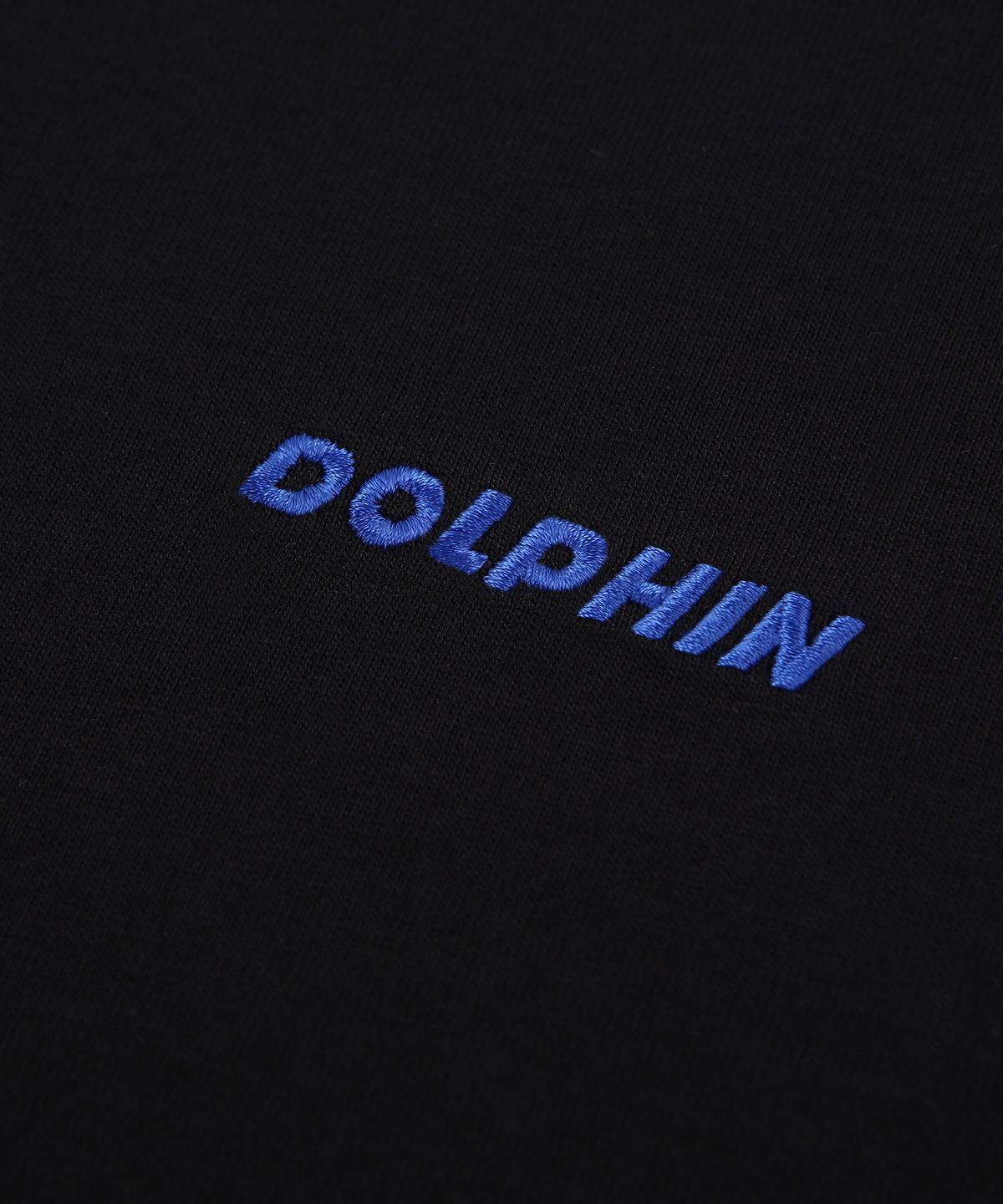 돌핀웨이브어패럴(DOLPHIN WAVE APPAREL) 돌핀 자수 로고 반팔 티셔츠 블랙