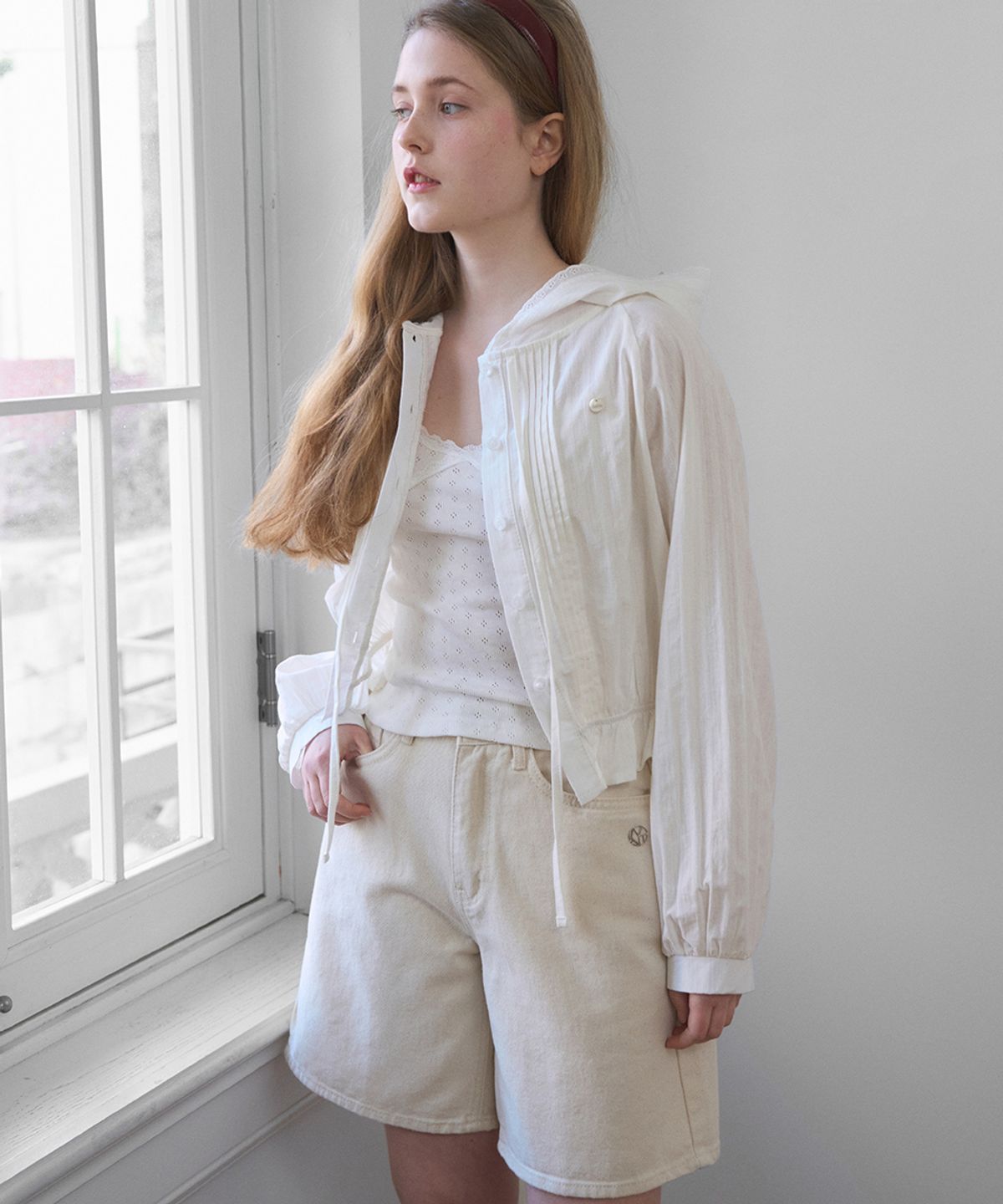 헤인트(HAINT) BASIC STANDARD EASY FIT COTTON PANTS 2COL_CREAM