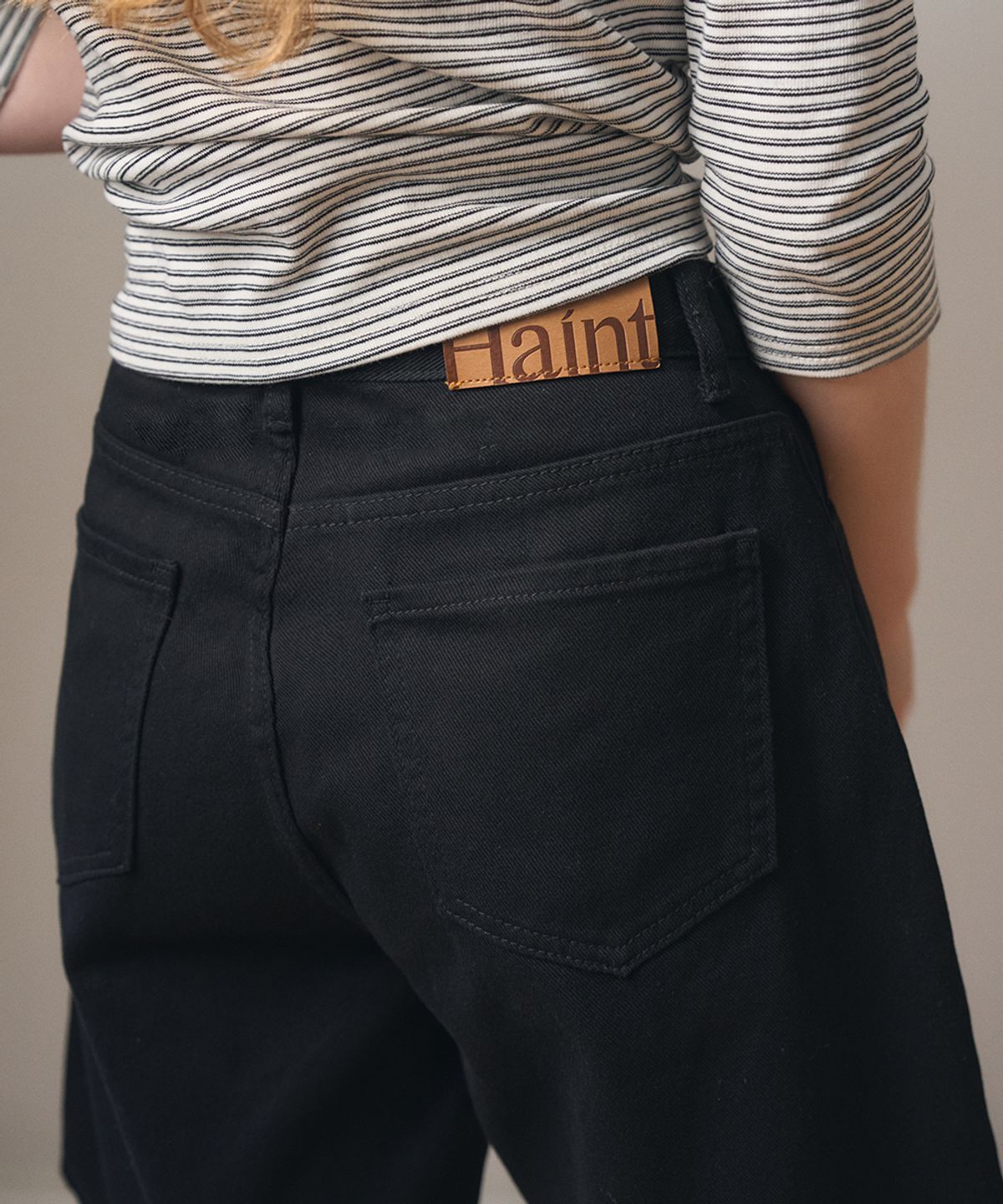 헤인트(HAINT) BASIC STANDARD EASY FIT COTTON PANTS 2COL_BLACK
