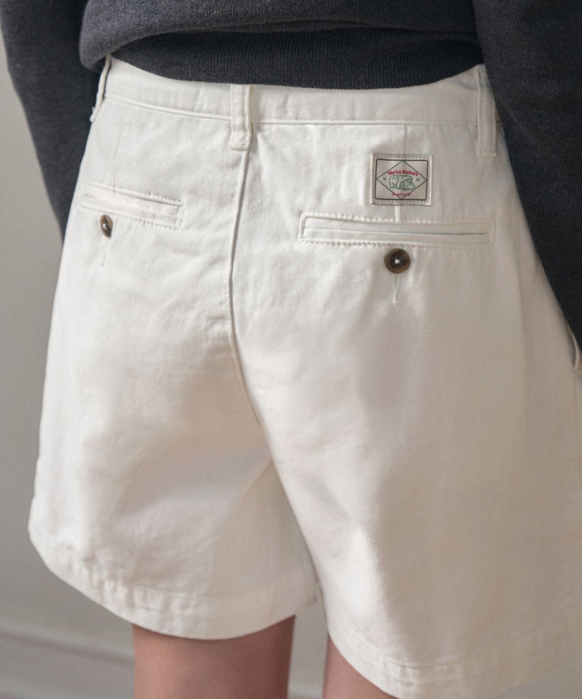 헤인트(HAINT) CLASSIC STANDARD STRAIGHT FIT COTTON SHORT PANTS 4COL_IVORY