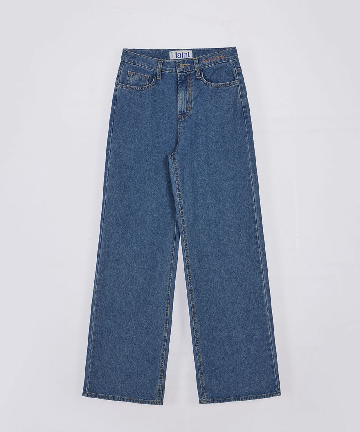 헤인트(HAINT) BASIC SEMI WIDE STRAIGHT FIT DENIM PANTS 2COL_BLUE