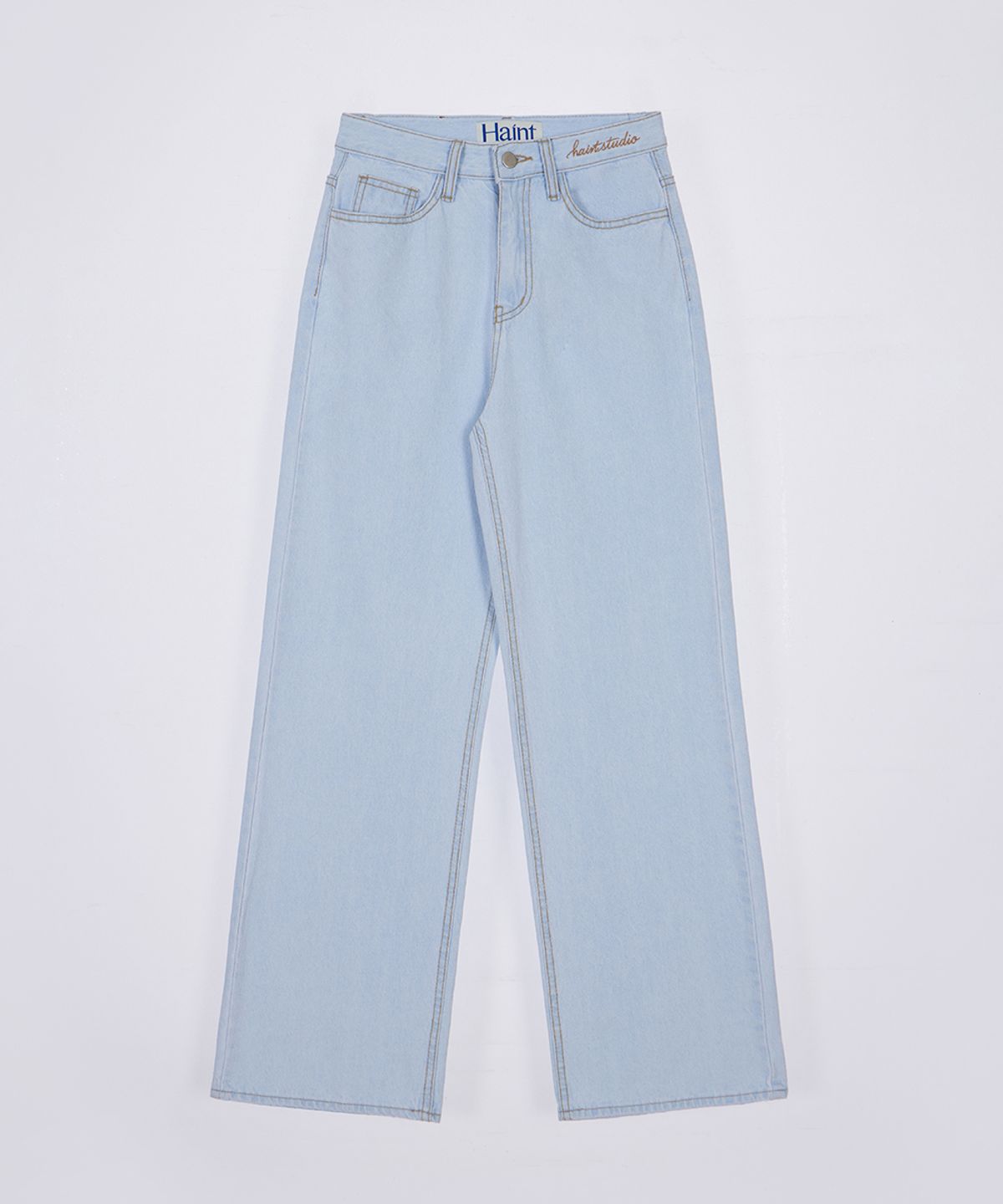 헤인트(HAINT) BASIC SEMI WIDE STRAIGHT FIT DENIM PANTS 2COL_LIGHT BLUE