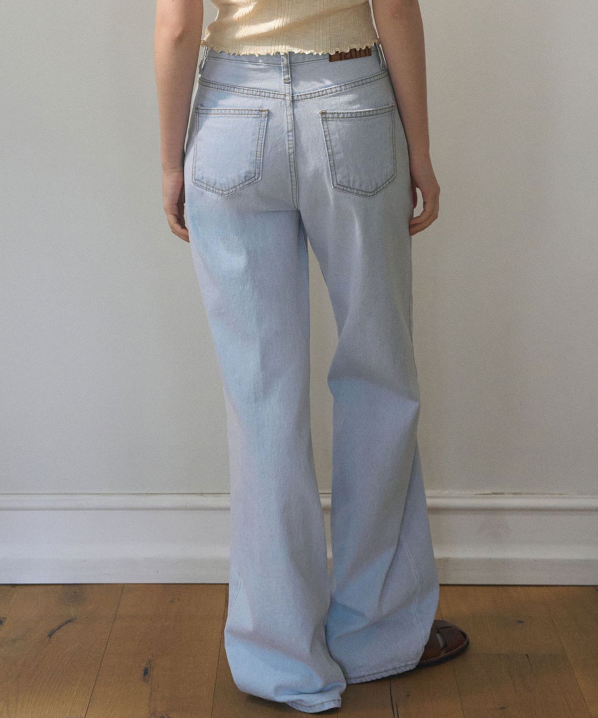 헤인트(HAINT) BASIC SEMI WIDE STRAIGHT FIT DENIM PANTS 2COL_LIGHT BLUE