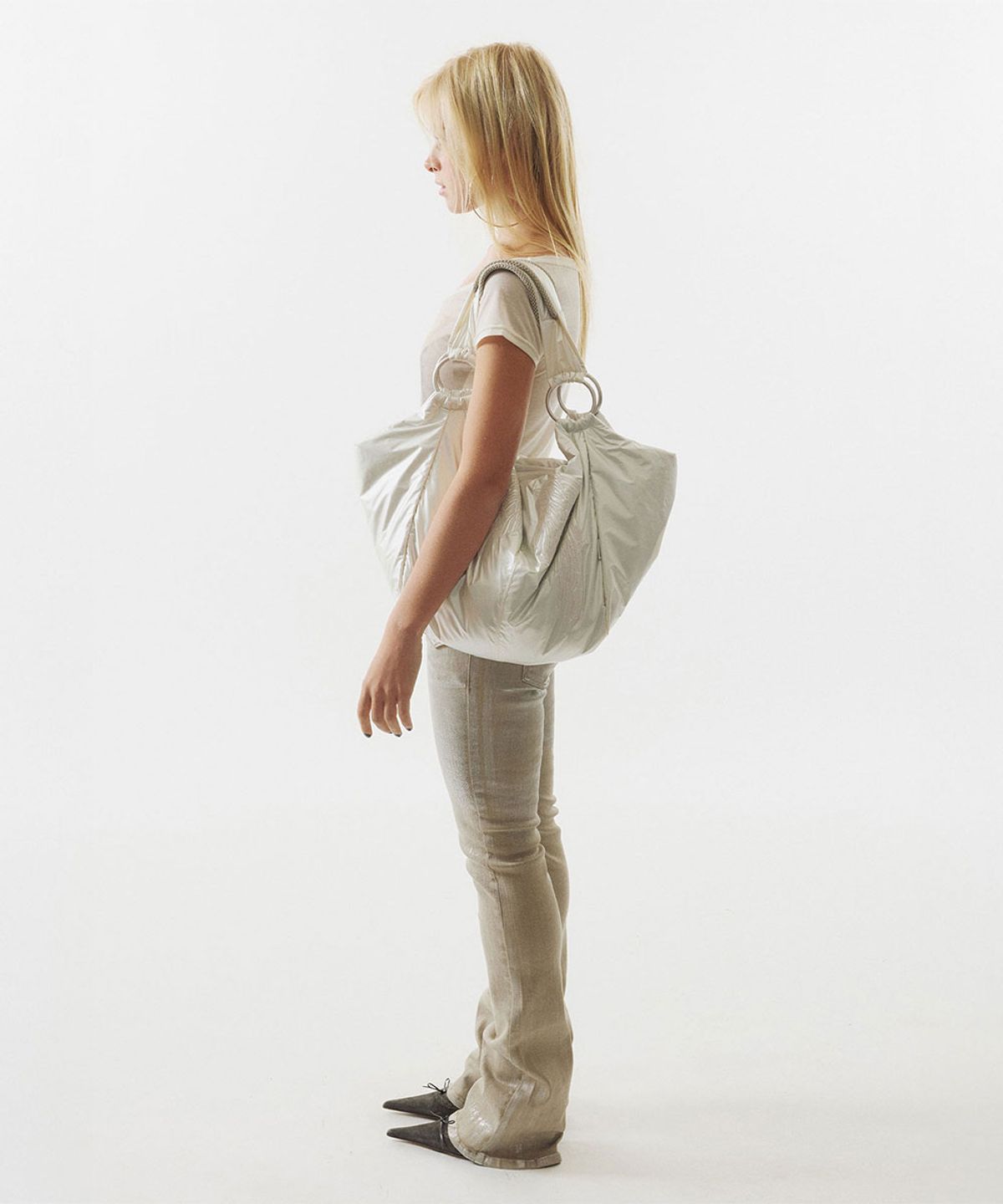 스컬프터(SCULPTOR) Angelic Hobo Bag Pearl