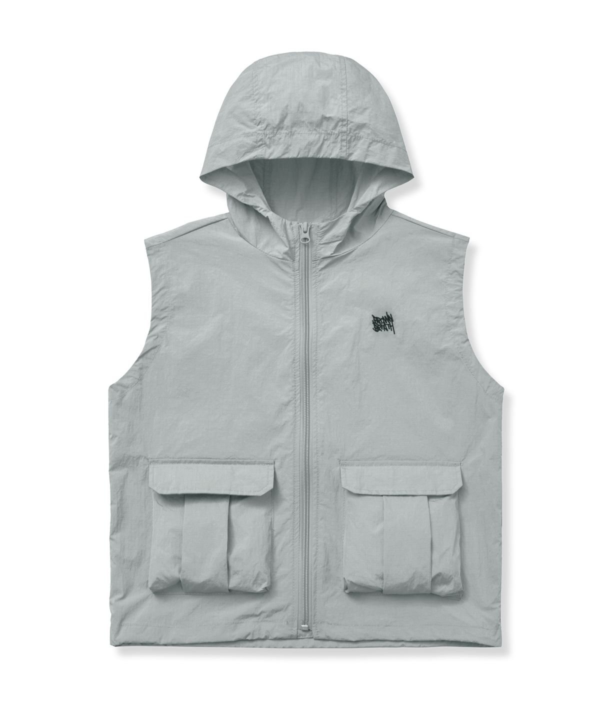 브라운브레스 키즈(BROWNBREATH KIDS) KIDS TAG LIGHT HOOD VEST - GREY