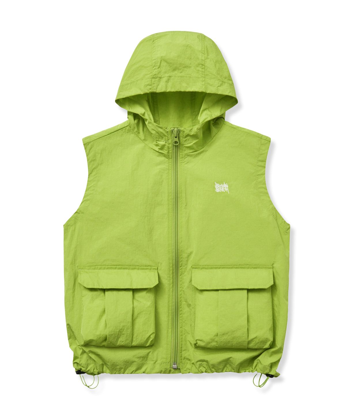 브라운브레스 키즈(BROWNBREATH KIDS) KIDS TAG LIGHT HOOD VEST - LIME
