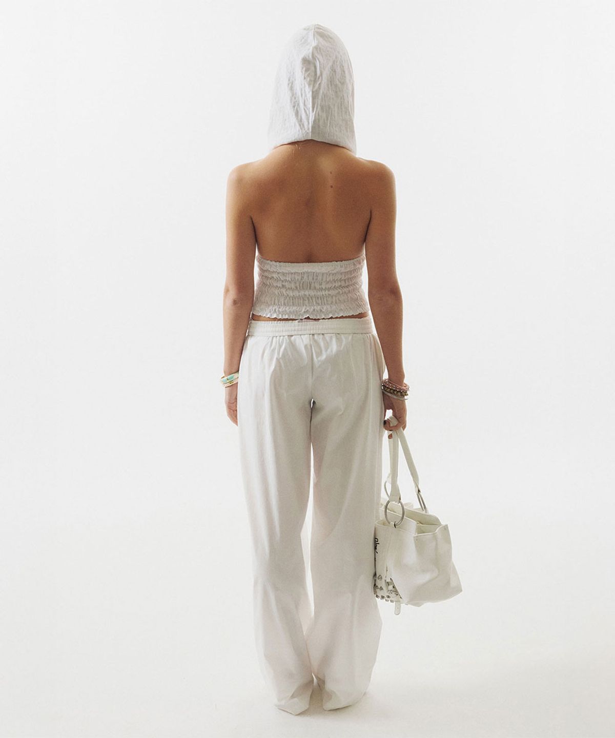 스컬프터(SCULPTOR) Eyelet Embroidery Pants White