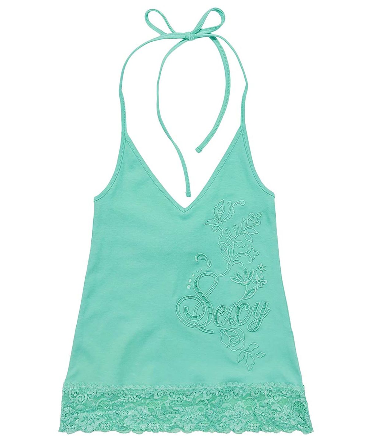 스컬프터(SCULPTOR) Eyelet Embroidery Halter Top Mint