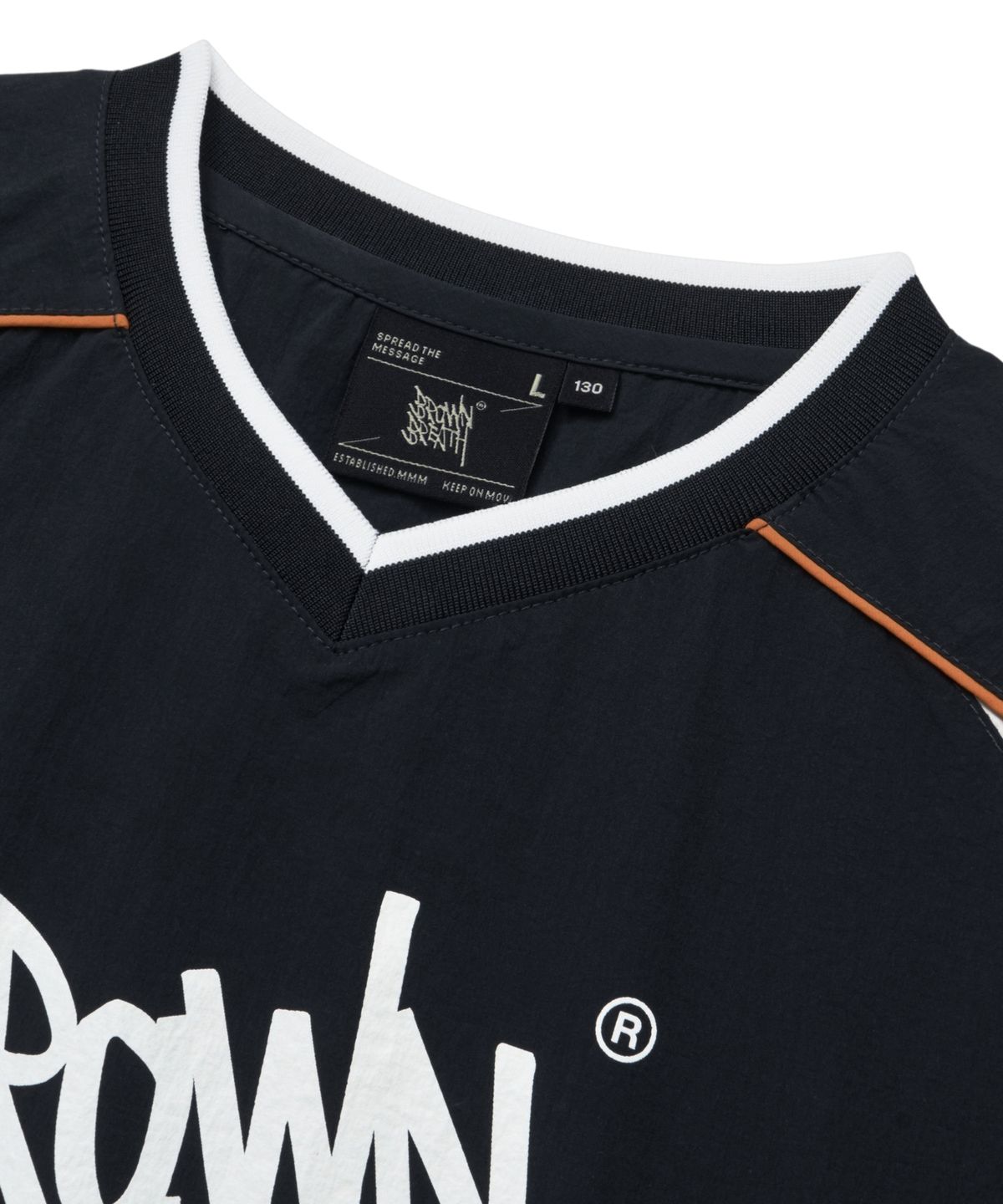 브라운브레스 키즈(BROWNBREATH KIDS) KIDS LIGHT WOVEN TAG TEE - NAVY