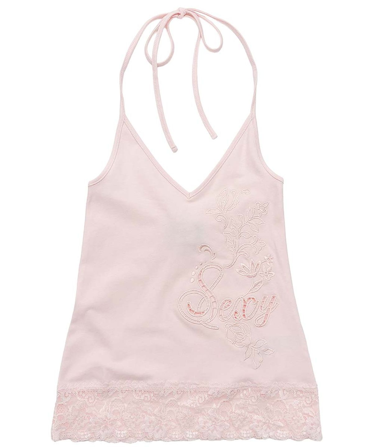 스컬프터(SCULPTOR) Eyelet Embroidery Halter Top Pink