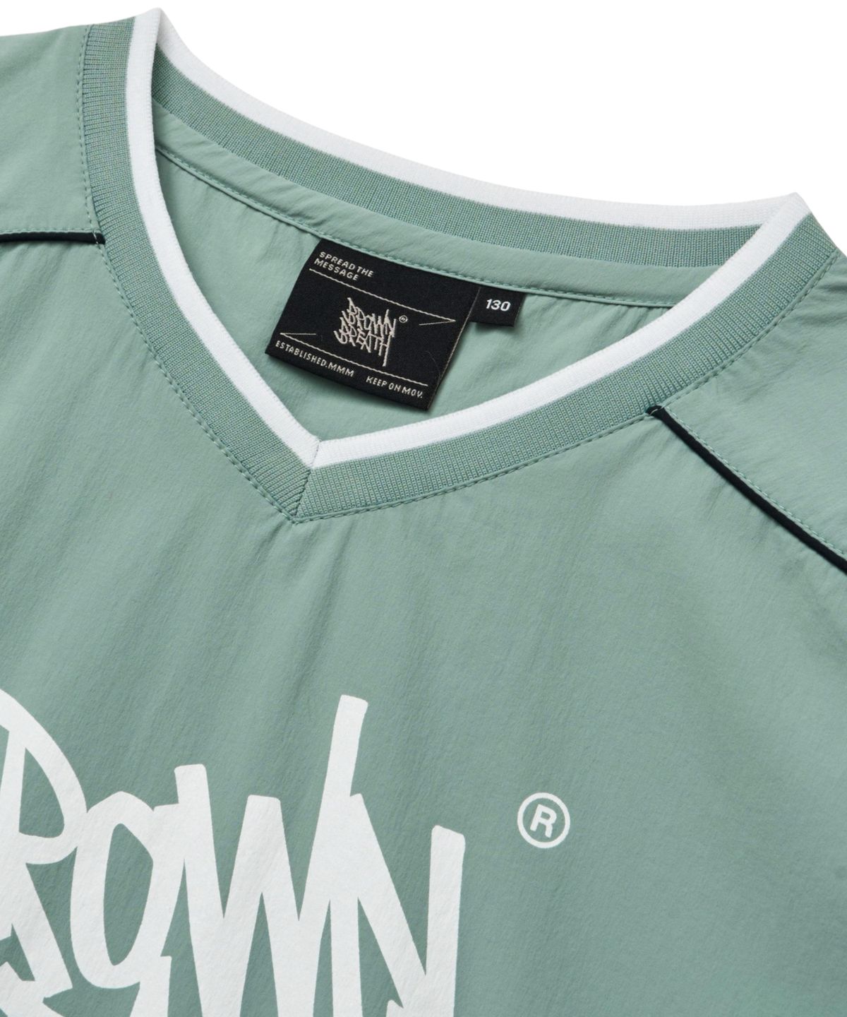 브라운브레스 키즈(BROWNBREATH KIDS) KIDS LIGHT WOVEN TAG TEE - MINT