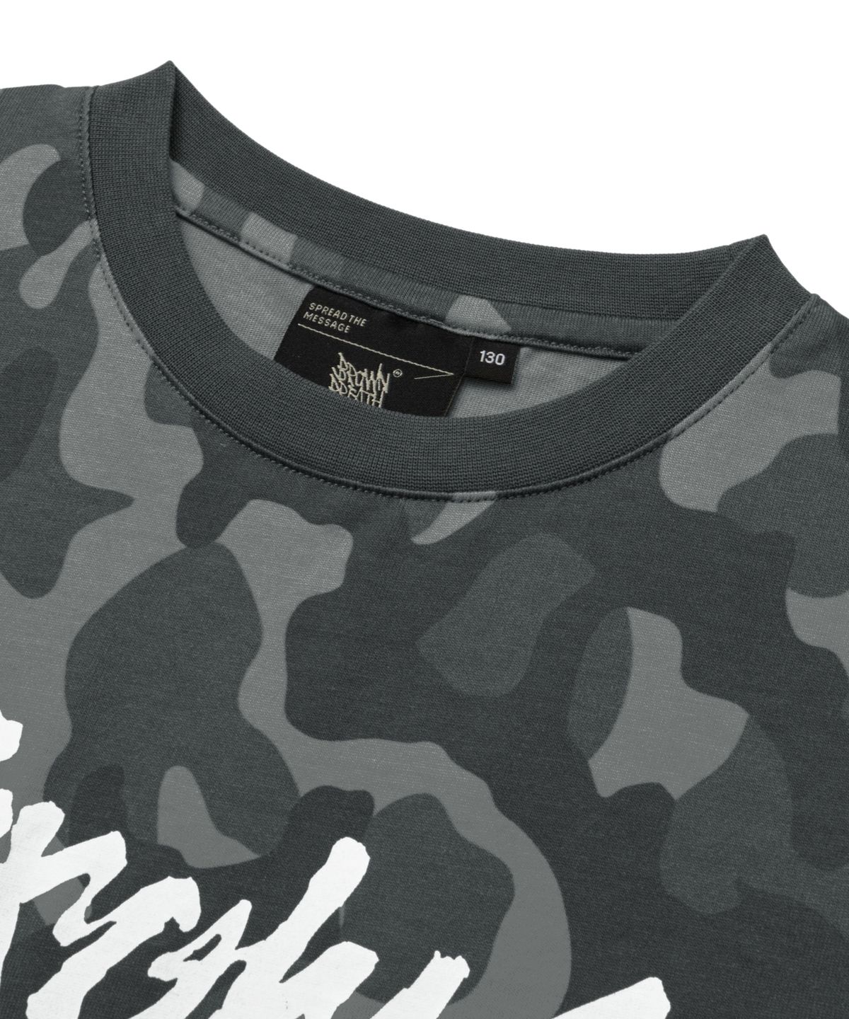 브라운브레스 키즈(BROWNBREATH KIDS) KIDS CAMO TAG TEE - BLACK
