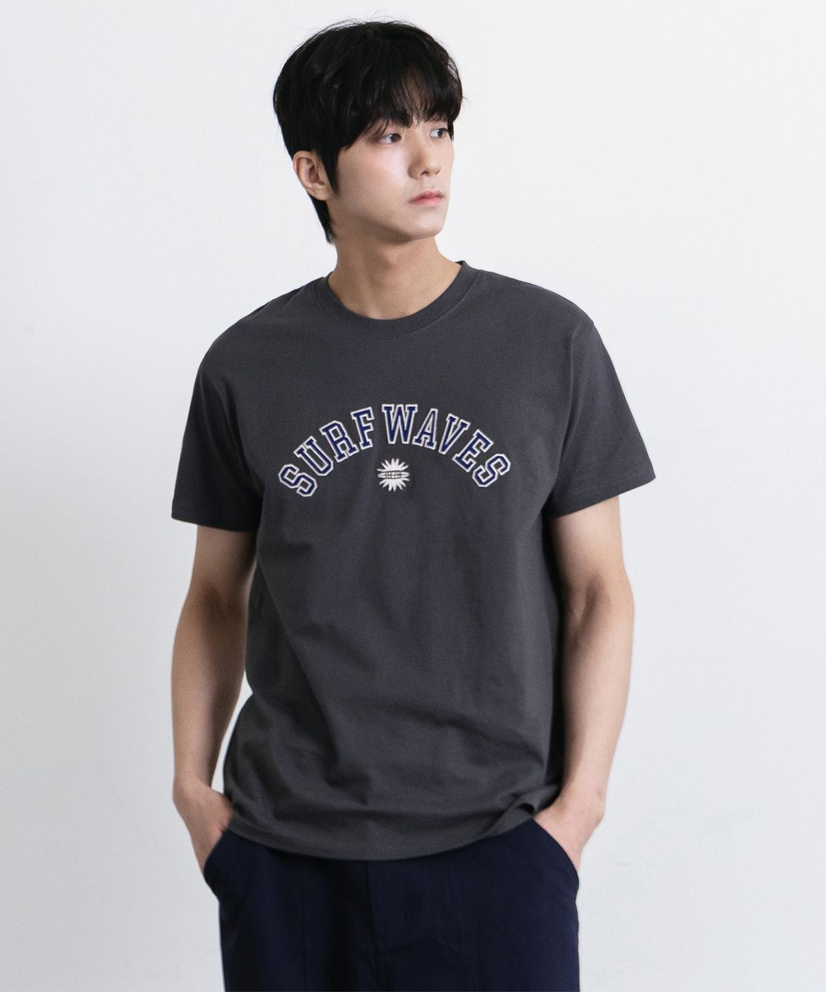 앨빈클로(ALVINCLO) SURFWAVER 패치 반팔티셔츠 AST3607 (3COLOR)