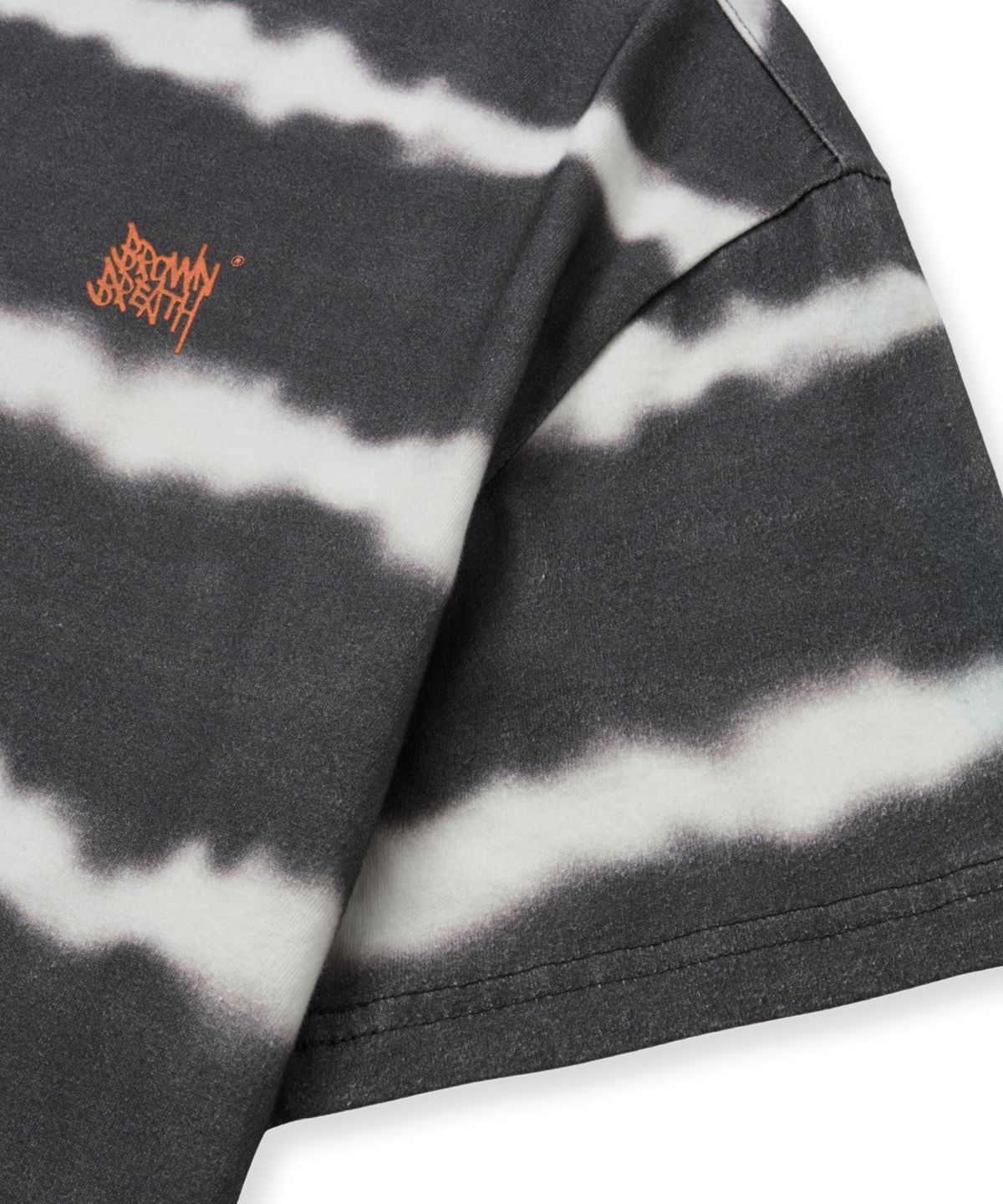 브라운브레스 키즈(BROWNBREATH KIDS) KIDS DYEING STRIPE TAG TEE - GREY