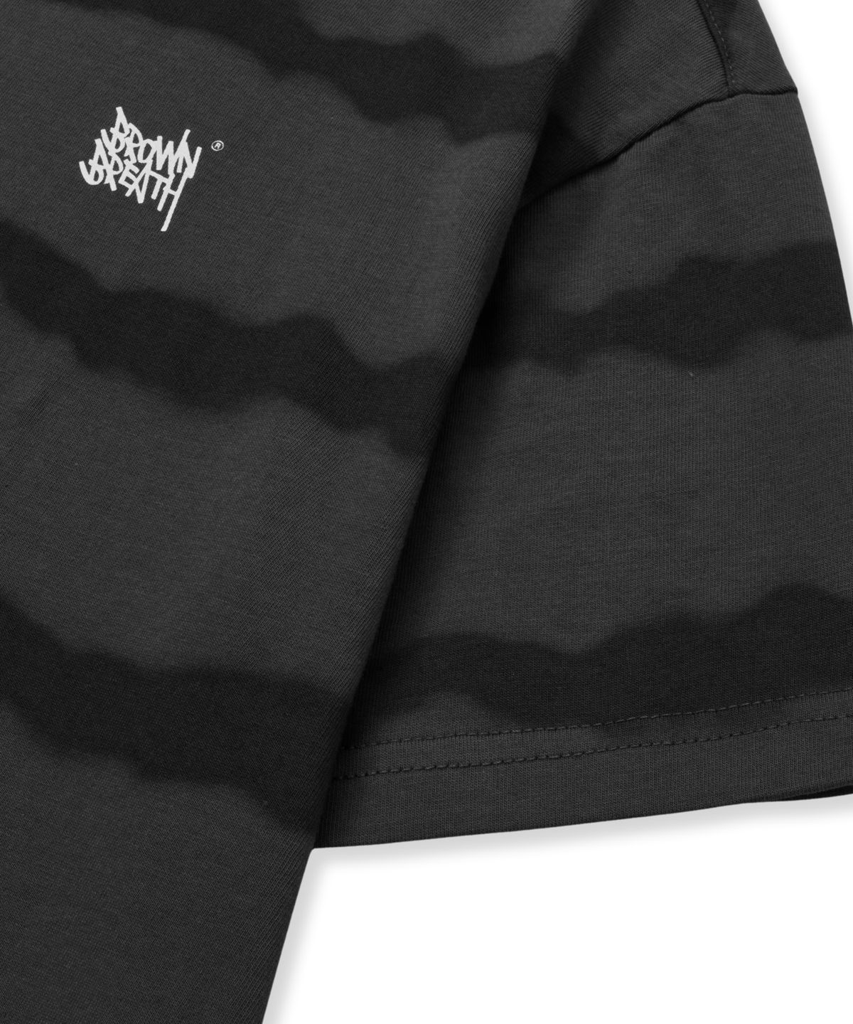 브라운브레스 키즈(BROWNBREATH KIDS) KIDS DYEING STRIPE TAG TEE - DARK GREY