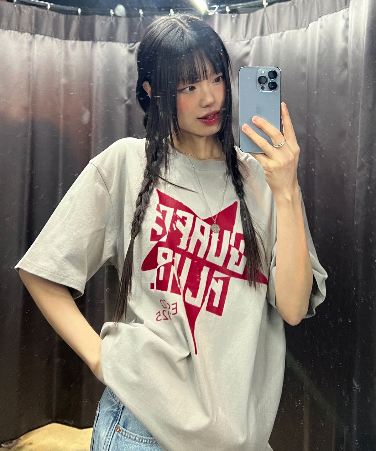 꾸아페(QUAFE) STAR OVERFIT GRAPHIC T-SHIRT_2color