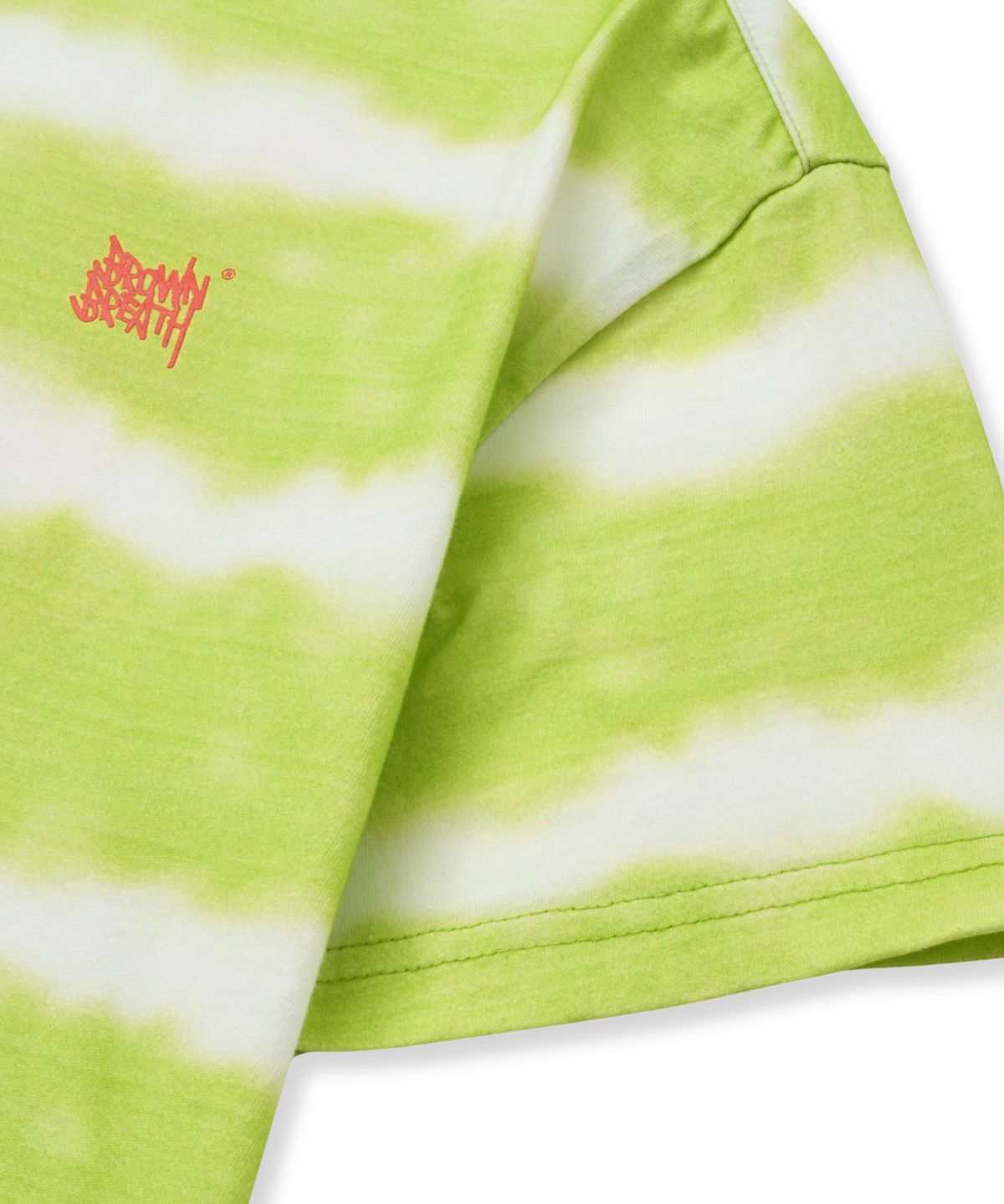 브라운브레스 키즈(BROWNBREATH KIDS) KIDS DYEING STRIPE TAG TEE - LIME