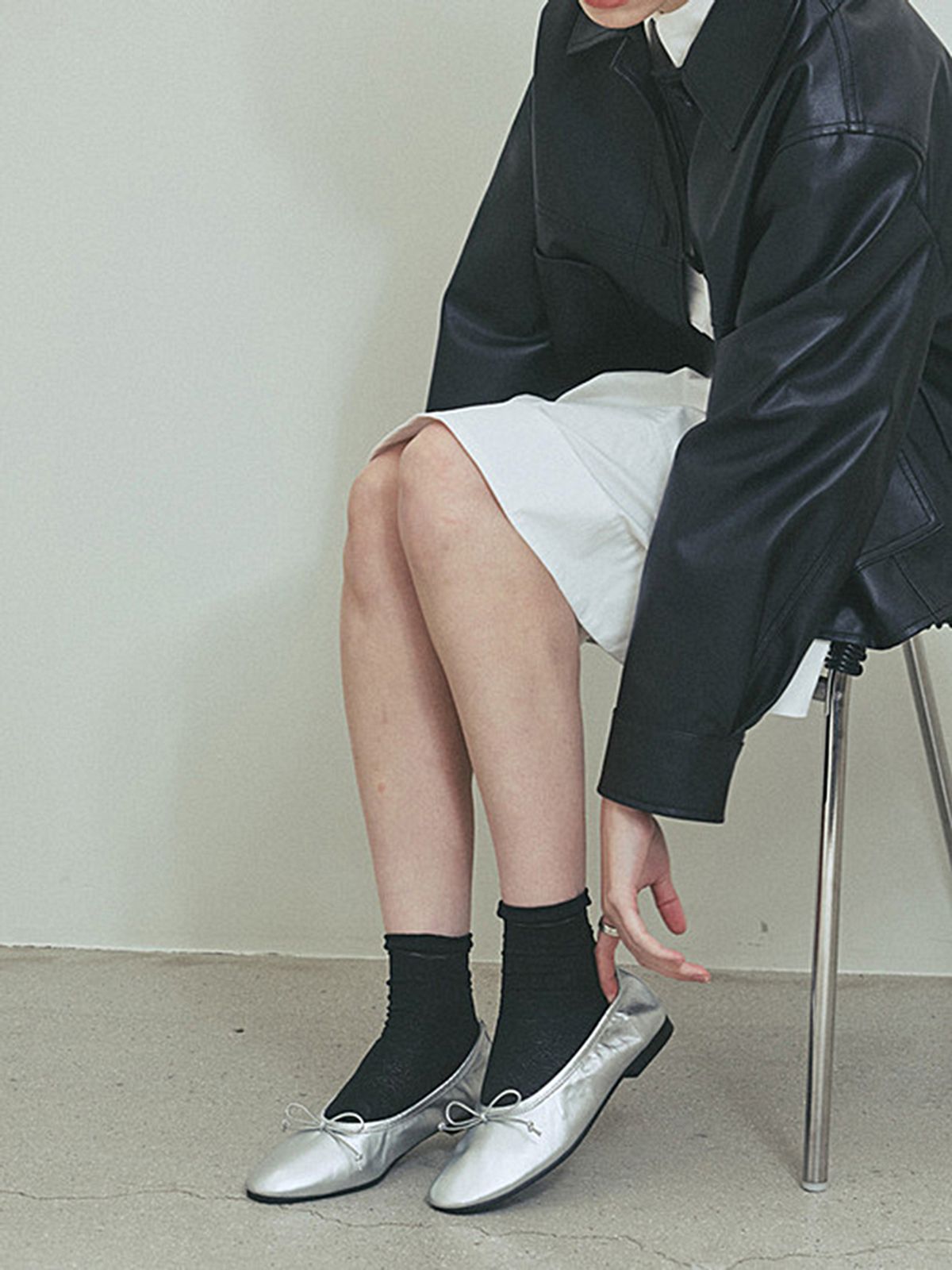 모이지(MOIJI) EO2505 Shirring Flats(2color)