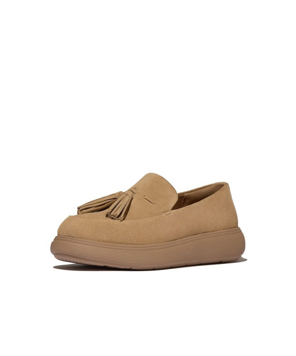 핏플랍(FITFLOP) [iQ-COMFF] 여성 태슬 스웨이드 로퍼 - 카멜 (FT59K2L03C)