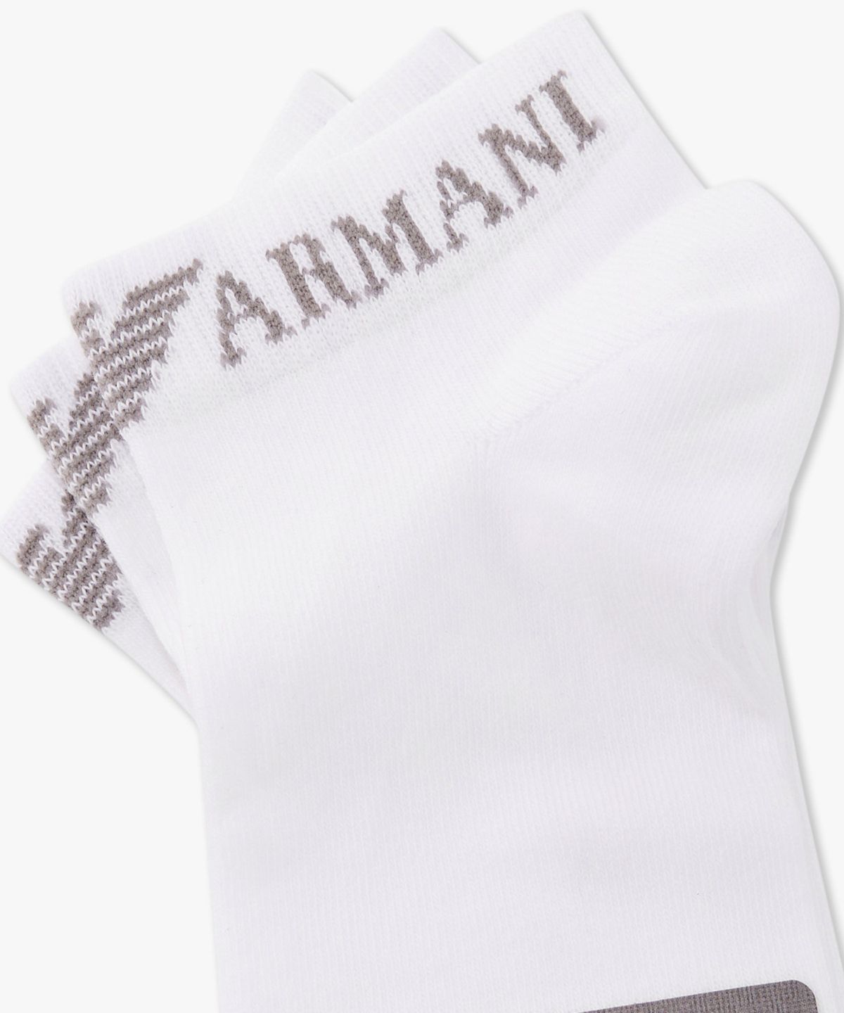 엠포리오 아르마니 언더웨어(EMPORIO ARMANI UNDERWEAR) 여성 라인 디테일 앵클 삭스 3PACK_화이트 0826145501