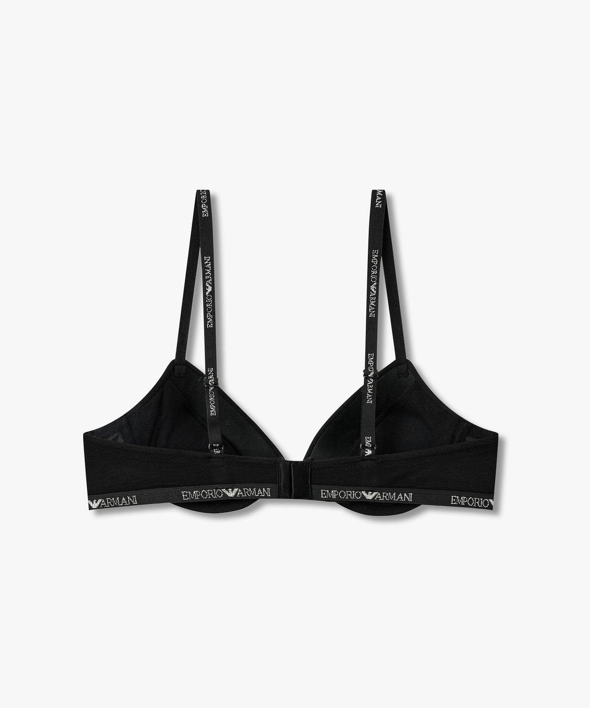 엠포리오 아르마니 언더웨어(EMPORIO ARMANI UNDERWEAR) 여성 메탈릭 로고 리무버블 푸쉬업 브라_블랙 0826185520
