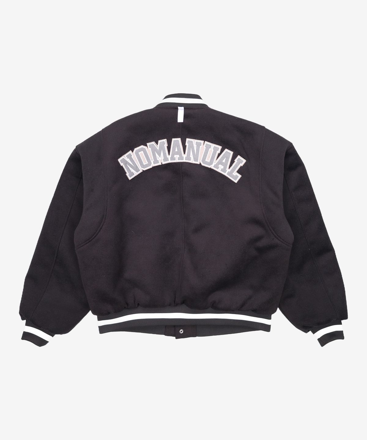 노매뉴얼(NOMANUAL) TAYLOR VARSITY JACKET - BLACK 100
