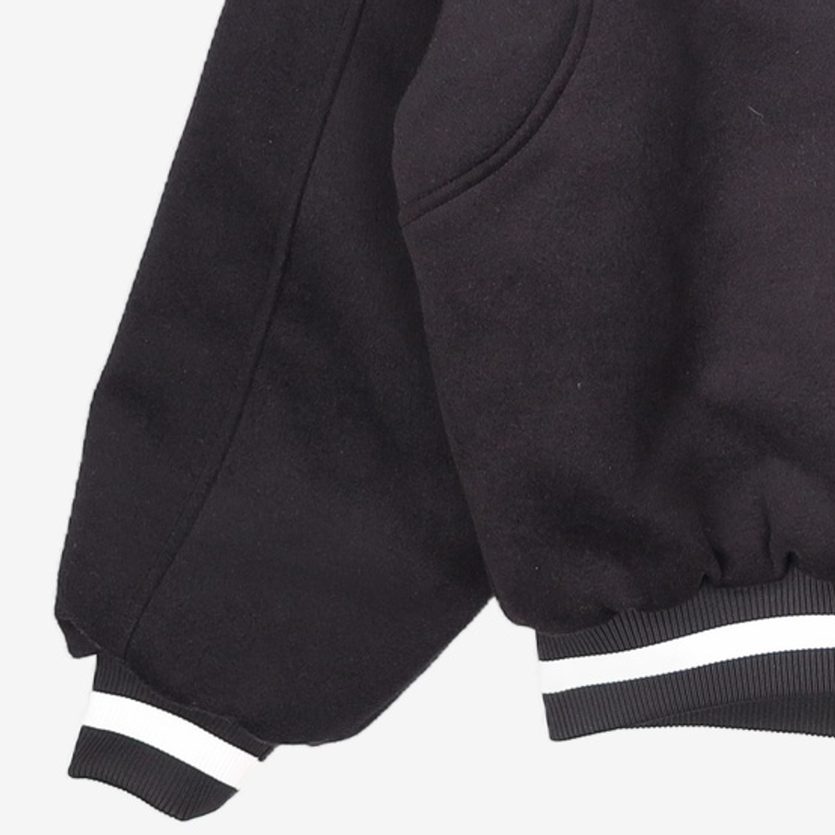 노매뉴얼(NOMANUAL) TAYLOR VARSITY JACKET - BLACK 100