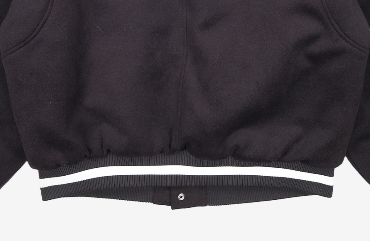 노매뉴얼(NOMANUAL) TAYLOR VARSITY JACKET - BLACK 100