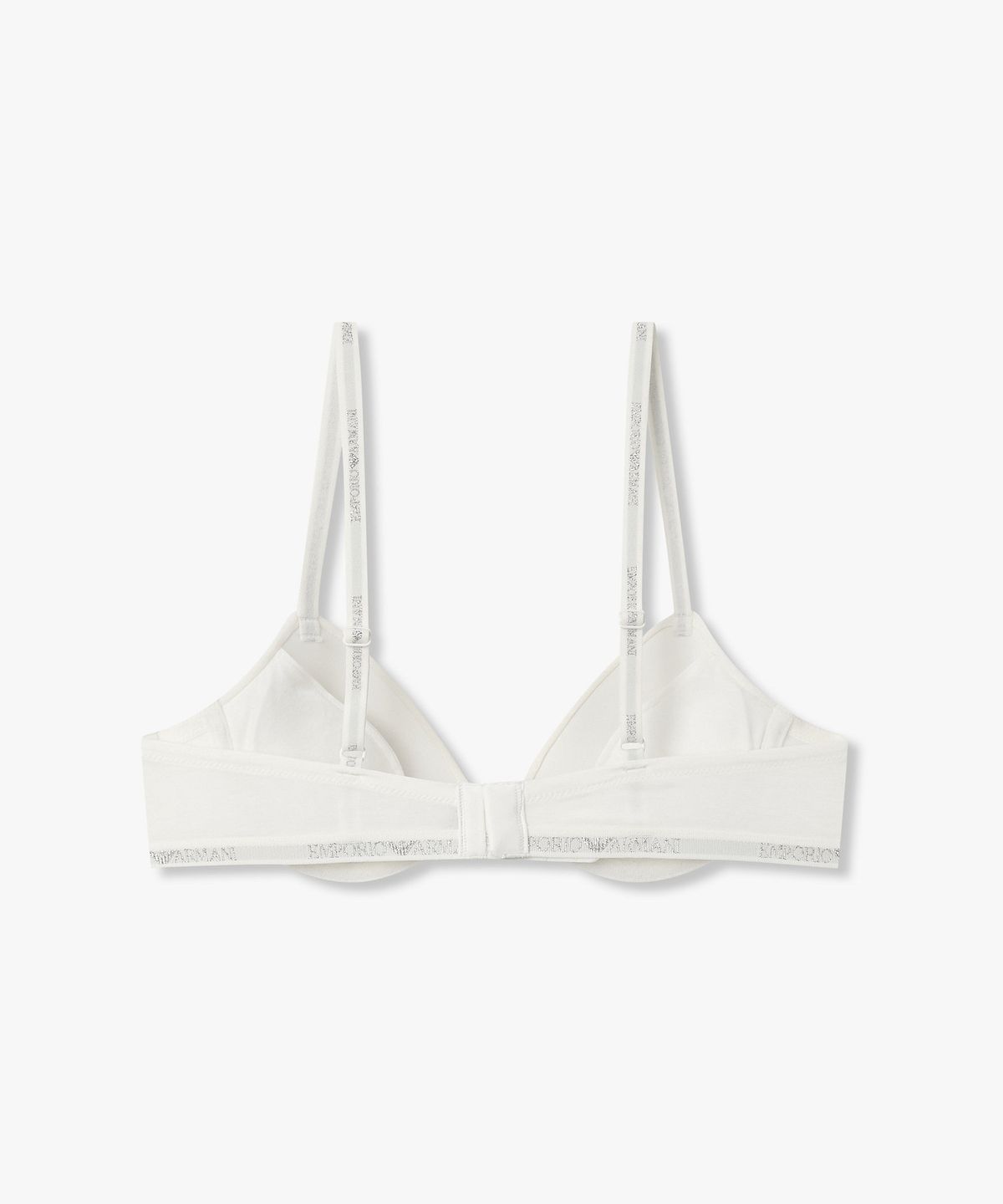 엠포리오 아르마니 언더웨어(EMPORIO ARMANI UNDERWEAR) 여성 메탈릭 로고 리무버블 푸쉬업 브라_화이트 0826185517