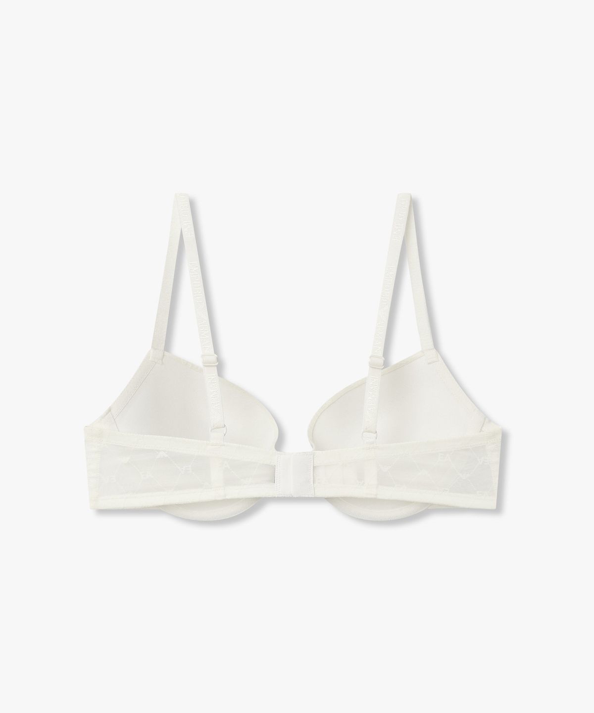 엠포리오 아르마니 언더웨어(EMPORIO ARMANI UNDERWEAR) 여성 올오버 로고 패턴 푸쉬업 브라_화이트 0826185508