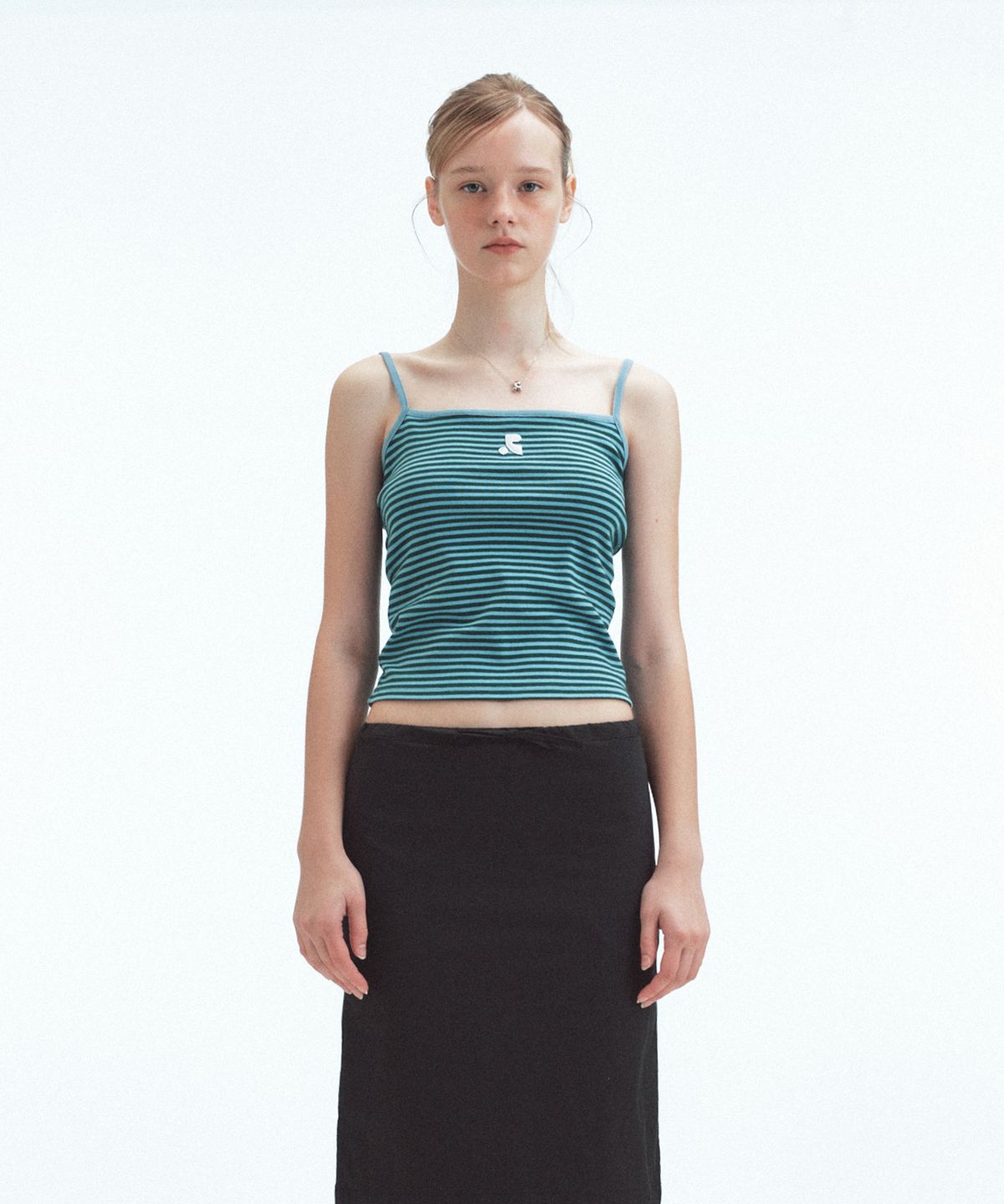 레스트앤레크레이션(REST&RECREATION) STRIPE LOGO SLEEVELESS - BLUE