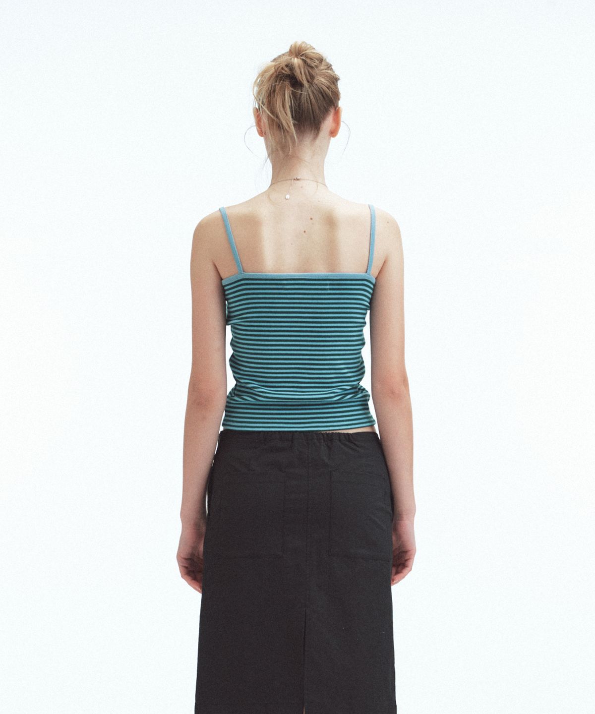 레스트앤레크레이션(REST&RECREATION) STRIPE LOGO SLEEVELESS - BLUE