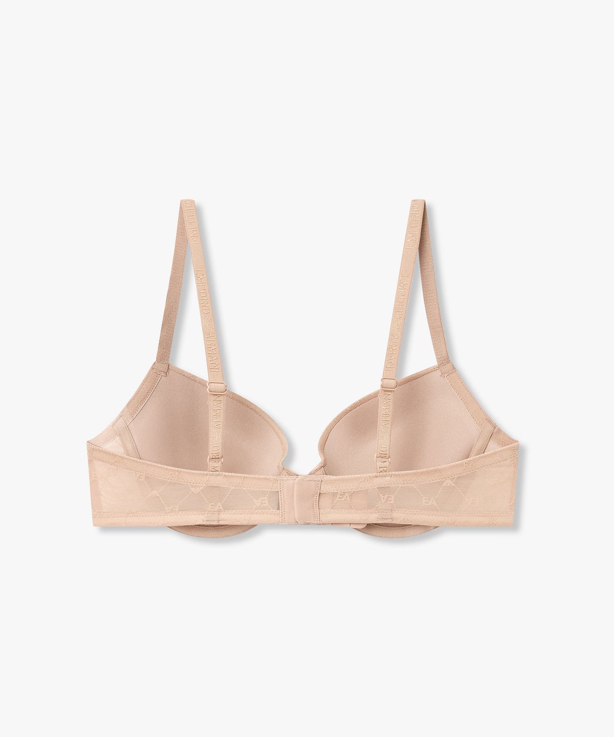 엠포리오 아르마니 언더웨어(EMPORIO ARMANI UNDERWEAR) 여성 올오버 로고 패턴 푸쉬업 브라_베이지 0826185509