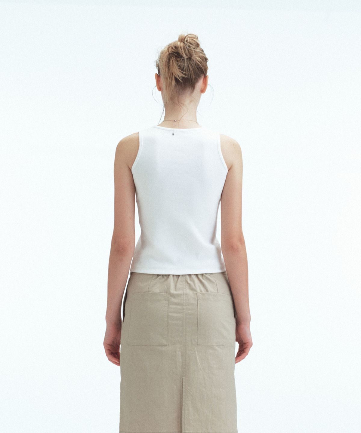 레스트앤레크레이션(REST&RECREATION) SLEEVELESS CARDIGAN - WHITE