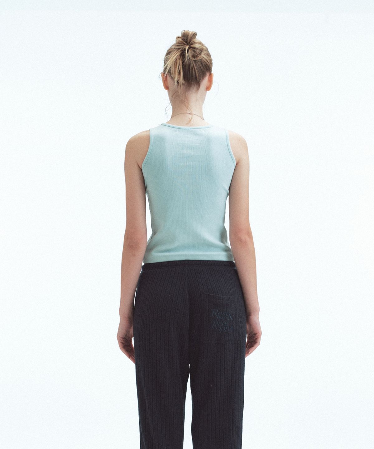 레스트앤레크레이션(REST&RECREATION) SLEEVELESS CARDIGAN - MINT BLUE