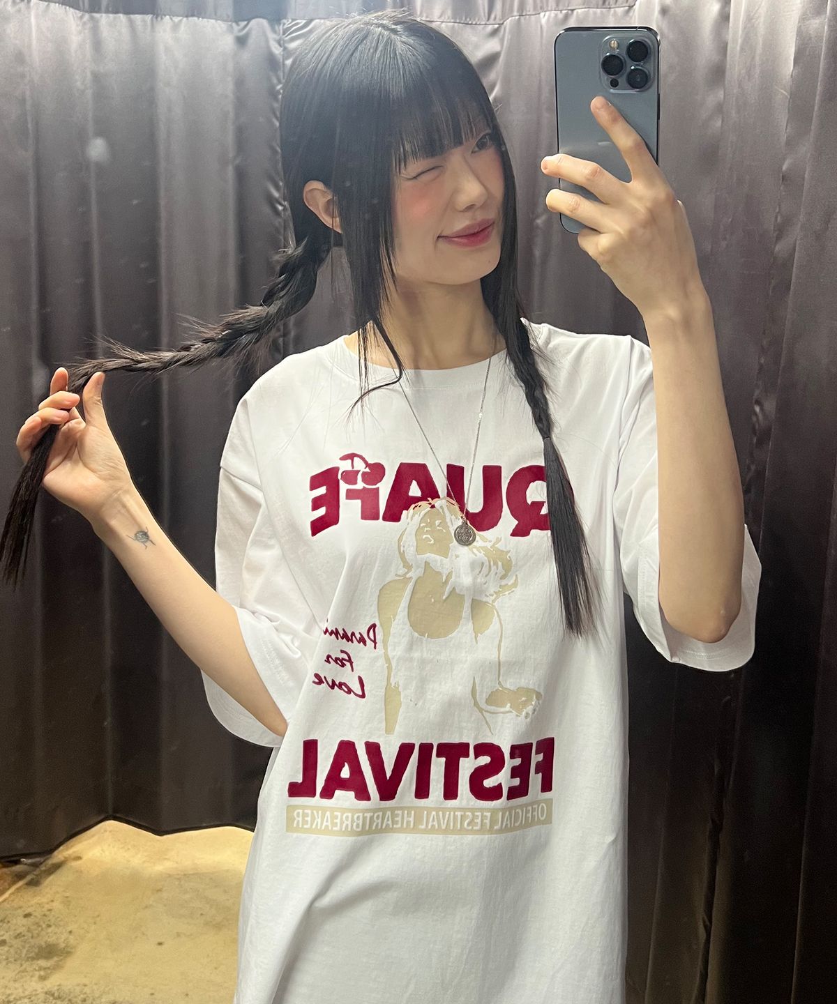 꾸아페(QUAFE) HEARTBREAKER OVERFIT GRAPHIC T-SHIRT_2color