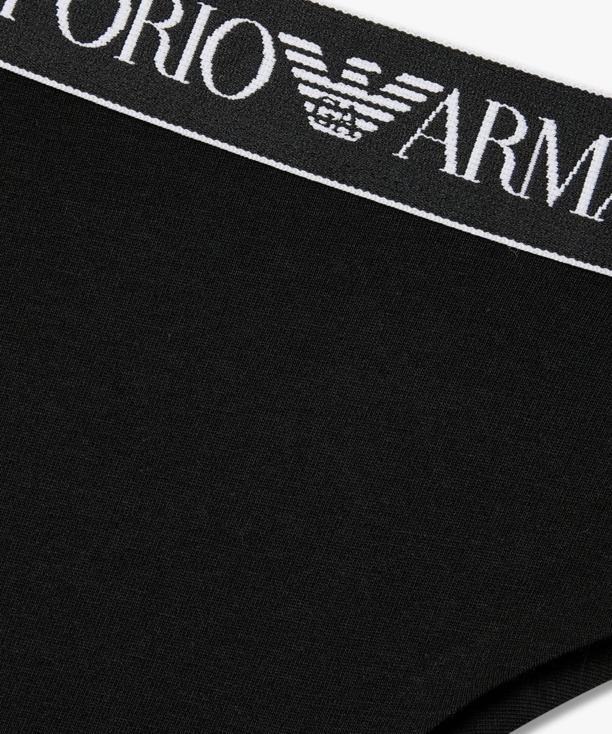 엠포리오 아르마니 언더웨어(EMPORIO ARMANI UNDERWEAR) 여성 라인 센터 로고 브라질리언 브리프_블랙 0826111530