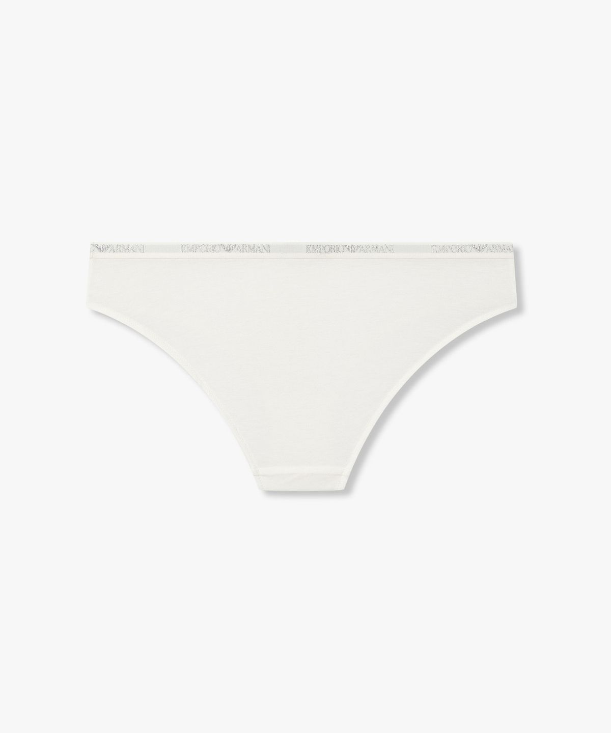 엠포리오 아르마니 언더웨어(EMPORIO ARMANI UNDERWEAR) 여성 메탈릭 로고 밴딩 브리프_화이트 0826111515